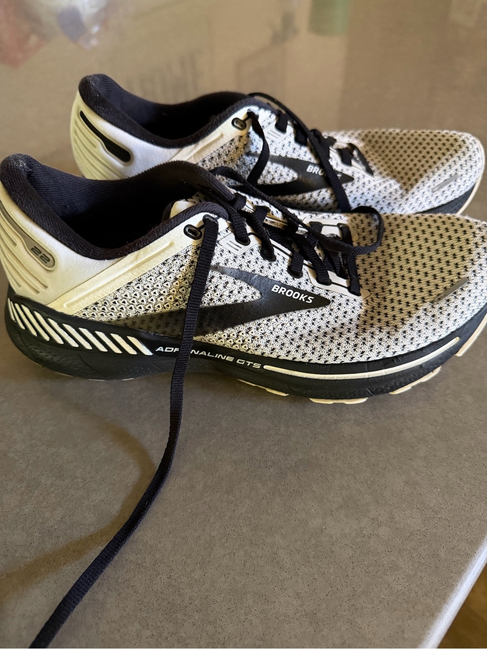 Brooks Women's Adrenaline GTS Athletic Shoes - White and Black